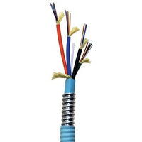 Hubbell HFCD15048R4 Fiber Optic Cable, Armored, 48 Fibers, Aqua
