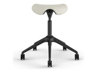 Humanscale F500GTL13FHKNSC Freedom Active Pony Stool with Desk Height Cylinder - Glacier Ticino Leather