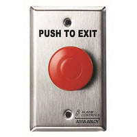 Alarm Controls by ASSA ABLOY TS-14R Alarm Controls TS-14R Request to Exit Button with Pneumatic Timer, 1-1/2" Red Push Button, 430 Stainless Steel