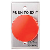 Alarm Controls by ASSA ABLOY TS-21R Alarm Controls TS-21R Request to Exit Station with 2-1/2" Red Push Button, Single Gang, 402 Stainless Steel