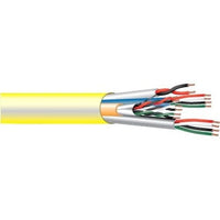 West Penn AC251822B3PYE05 22/2 18/4 22/4 22/3 Shielded Flexible Plenum Access Control Cable, 500' (152.8m) Reel, Yellow