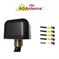 AG Antenna AG45-BB-4CG AG45 Low Profile Series Mobility 5-Lead Multi-MIMO 4 x Cellular 3G 4G 5G CBRS / GPS GNSS - Bolt Mount Antenna w/15ft Coax Cables - Black
