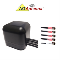 AG Antenna AG45-MB-4WG AG45 Low Profile Series Mobility 5-Lead Multi-MIMO 4 x WiFi Dual Band / GPS GNSS - Magnetic Mount