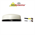 AG Antenna AG46-AW-CG AG46 Low Profile Series Mobility 2-Lead Cellular 3G 4G 5G CBRS / GPS GNSS - Adhesive Mount Antenna w/15ft Coax Cables - White