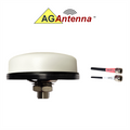 AG Antenna AG46-BW-WG AG46 Low Profile Series Mobility 2-Lead WiFi Dual Band / GPS GNSS - Bolt Mount Antenna w/15ft Coax Cables - White