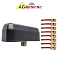 AG Antenna AG98F-BB-8W AG98 Low Profile Series Mobility 8-Lead Multi-MIMO 8 x WiFi Dual Band - Bolt Mount Antenna w/15ft Coax Cables FK - Black