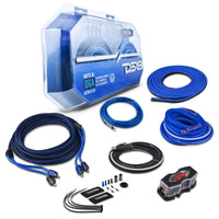 0-GA Amplifier Installation Wiring Kit - Blue - front view | Silarius