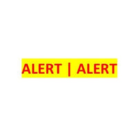 SigCom 880-0046-Y SPECTRUM Pull Station "ALARM" Label, Red Text, Yellow Label
