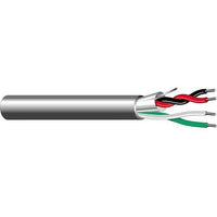West Penn AQC357GY10004 22/4 Stranded Audio Cable, 2-Pair Unshielded, 2-Pair Shielded, AQUASEAL Indoor/Outdoor, CM, 1000' (304.8m), Reel, Gray