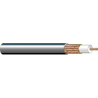 West Penn AQC815BK1000 RG-59 Coaxial Cable, 20AWG, 75Ohm Indoor/Outdoor CM, 95% Bare Copper Braid AQUASEAL, Water Blocking, 1000' (304.8m) Reel, Black