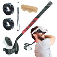 DriVR Ace - VR Golf Club Handle Accessory - Compatible with Quest 3/3s and Pro - front view | Silarius