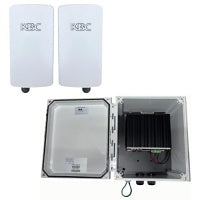 KBC Networks BDL-PBH4-WKT Wireless Ethernet And Remote Power Kit, WES5-KT Point-to-Point Bridge with PWB-H4-P2 4-Port 90W HPoE Gigabit Switch with SFP in NEMA 4X Enclosure