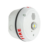 System Sensor PC2WKLED L-Series Outdoor Ceiling-Mounted Horn Strobe, "FIRE", White
