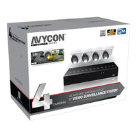 AVYCON AVK-NB41E4-1T 4MP IP Kit, Includes (4) InfiniteColor Turret Cameras and (1) 4-Channel Poe 4K NVR