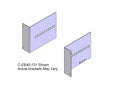 Havis C-EB40-250 2-Piece Equipment Mounting Bracket, 4in Mounting Space, 2.5in Bend