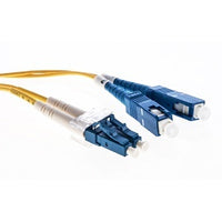 Cleerline 3DOS2LCSC01M-UPC XD Series Bend Performance Duplex Patch Cable, LC/UPC-SC/UPC, OS2, 3.0 mm Riser, Yellow, (1M) 3.3'