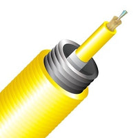 Cleerline 6IAD9125SMOS2P SSF Interlocking Armored Micro-Distribution LT Cable, 6 Strand, Plenum, 9/125, G657 A2/B2 OS2, Yellow, Spool, 1000'