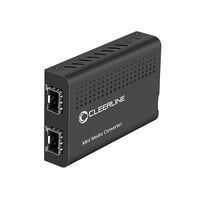 Cleerline SSF-SFP-SFP-CON-UK Gigabit 1000Base-X to 1000Base-X SFP to SFP Converter, AC UK Adapter Included