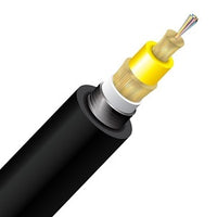 Cleerline TD012S2D9BN BendSafe Armored Direct Burial Distribution TB Cable, 12 Strand, PE/OSP/Burial, 9/125, G657 A2/B2 OS2, Black, Spool, 1000'