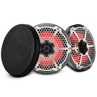 8' Marine 2-Way Hybrid Speaker with RGB LED, Compression Driver and Neodymium Magnet | 350W RMS 4-Ohm - front view | Silarius