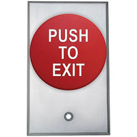 Camden CM-5085RPTE 2-3/8" Pushbutton, Aluminum Faceplate, Spring Return, DPST 1-60 sec Pneumatic Time Delay, Red Button, Push to Exit