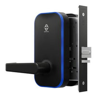 Centrios CEM102-AU-BSP Mortise Lock, Augusta Lever, Black Suede