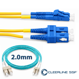 Cleerline CTG-S4E-02LUSU-15m SSF™ OM4 LC/UPC-SC/UPC Patch Cord 2.0mm 15m