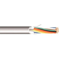 West Penn D4851GY0500 24/2 Stranded Braided Shielded Data Control Cable, Overall 100% Aluminum Foil 90% Tinned Braid, CM, 500' (152.4m) Reel, Gray