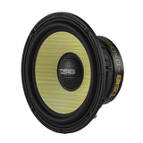 DXQ 6.5" 2-Way Component Speaker Set with Yellow Straw + Composite Foam Cone | 150W RMS 4-Ohm
