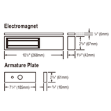 Seco-Larm E-941SA-1K2PQ Single-Door Electromagnetic Lock with Bond Sensor & LED