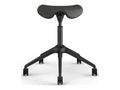 Humanscale F500GTL12FHKNSC Freedom Active Pony Stool with Desk Height Cylinder - Charcoal Ticino Leather