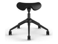 Humanscale F500GTL10FSKNSC Freedom Active Pony Stool with Bar Height Cylinder - Obsidian Ticino Leather