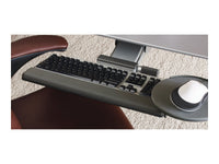 Humanscale 6GW90011RG22 6G Keyboard System with Standard White Mechanism, Standard Platform, 8 Swivel Mouse Platform (Right), Gel Palm Support, and 22 Track - White