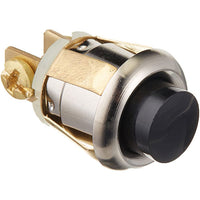 Edwards Signaling 694-B Low Voltage Non-Illuminated Pushbutton, 3/4" Dia x 1-7/32" H, 1-NO Contact, Extended / Raised Button Operator, Black