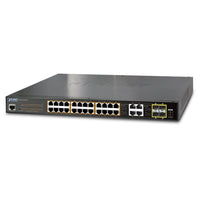 PLANET GS-4210-24P4C 24-Port Gigabit 802.3at PoE+ + 4-Port Gigabit TP/SFP Combo Managed Switch