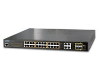 PLANET GS-4210-24PL4C 24-Port Gigabit 802.3at PoE+ + 4-Port Gigabit TP/SFP Combo Managed Switch