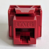 ICC IC107L6TRD CAT6 EZ Keystone Jack, 10-Pack, Red