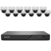 Honeywell HN30160204D125PK 13-Piece Kit, (12) HC30W45R3 5MP Dome Cameras, White (1) HN30160204 16-Channel NVR, 4TB, Black