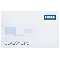 HID 2000HPGGAV iCLASS Card 200, 2k Bits, 2-Application Areas, SIO and standard iCLASS, Sequential Matching Numbering Encoded/Printed, Vertical Slot Punch, Glossy Front and Back, White