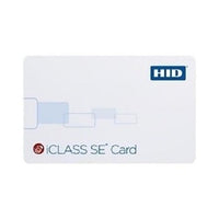 HID 3000VGGNN iCLASS SE Smart Card, 2 K Bits (256 Bytes), 13.56 MHz, PVC Clamshell Card, White Gloss Finish, No Slot