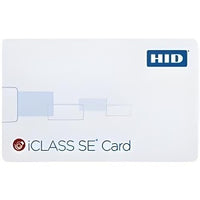 HID 3004PGGNN iCLASS SE Access Card, Application Areas, PVC, 32k Bits / 4K Bytes, SIO Programmed, No Print Card Number, No Slot Punch, Print Vertical Slot Indicators, Glossy Front and Back, White