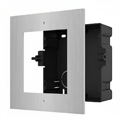 Hikvision DS-KD-ACF1/S 1-Module Flush Mount Brackets for Modular Door Station, Stainless Steel