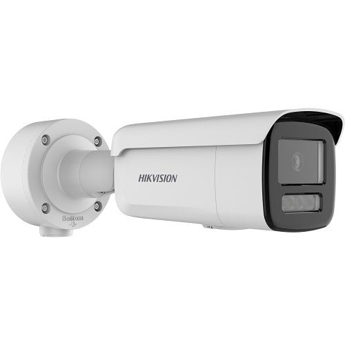 Hikvision DS-2CD3T48G2-LIS ColorVu Smart Hybrid Light 4MP Dual Illumination WDR Bullet IP Camera with Built-in Microphone, 60m Light Range, 4mm Fixed Lens, White