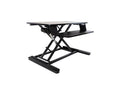 HAT Design Works FDM-E-DESK Freedom E-Desk Desktop Converter, Black, holds 99.2 lbs, dual monitors up to 24IN screens