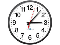 Pyramid S9A3AAGBXB RF Wireless Synchronized Analog WALL Clock, 13, 12-HOUR, Arial Numeral, Black, Battery Operated