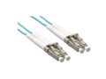 Axiom AXG96874 LC/LC 50/125 OM3 Ofnr .5M MM Fiber Optic Patch Cable, Aqua