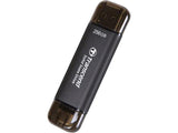 Transcend TS256GESD310C 256GB, External SSD, ESD310C, USB 10Gbps, Type C/A , Black