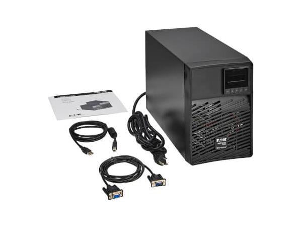 Eaton SU700XLCD Tripp Lite Series SmartOnline 120V 700VA 630W Double-Conversion UPS, 6 Outlets, Network Card Option, LCD, USB, DB9, Tower