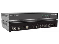 SmartAVI SKM-04-PRO-S 4-Port KM Switch with USB 2.0 Sharing. Includes SKM-04-PRO & PS12VDC2A