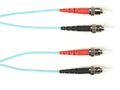 Black Box FOCMR10-STST-AQ-17 10 MM FO Patch Cable Duplx, PVC, Aqua, STST 17 FT